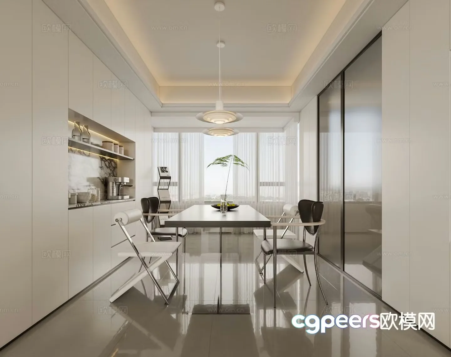 Modern restaurant 3d model