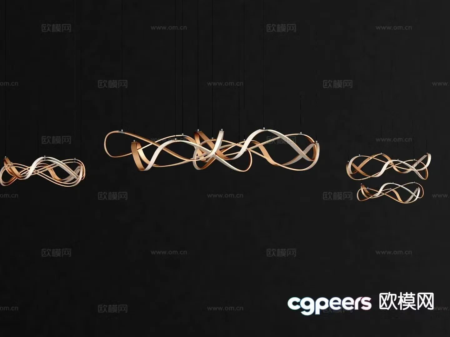 Modern chandelier 3d model