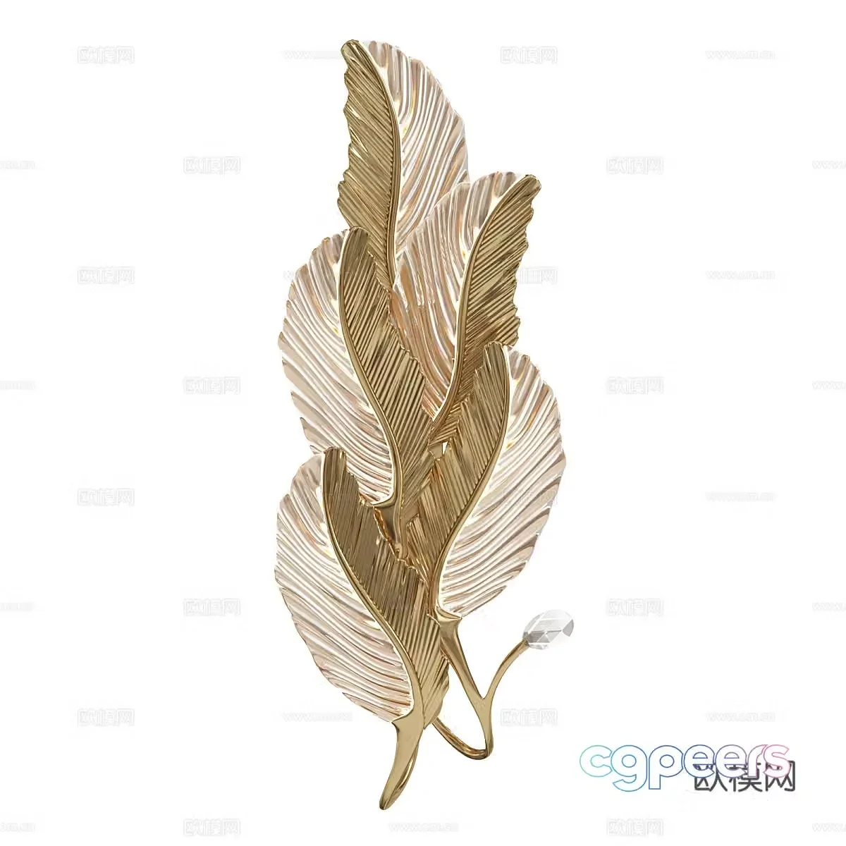 Modern simple wall lamp wall lamp simple wall lamp light luxury wall lamp branch wall lamp 3d model