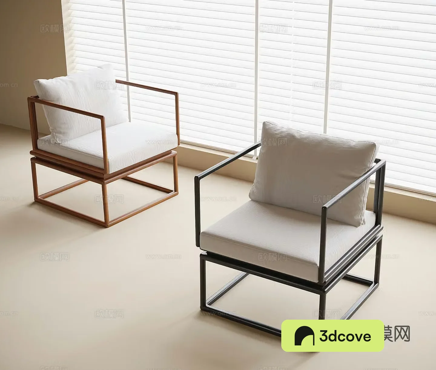 Modern single chair casual chair dining chair tea chair