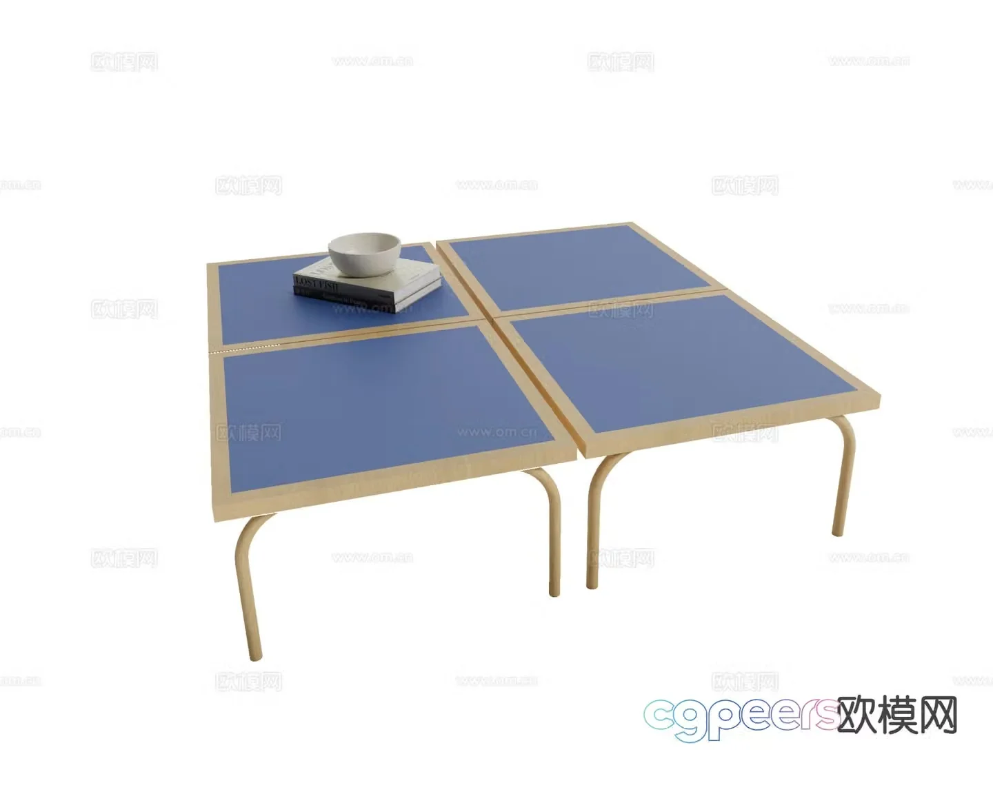 Modern coffee table square coffee table 3d model