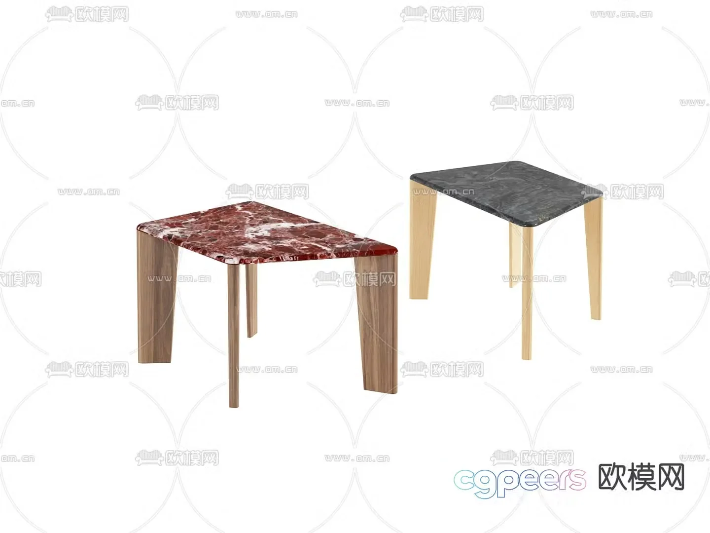 Modern casual table negotiation table 3d model