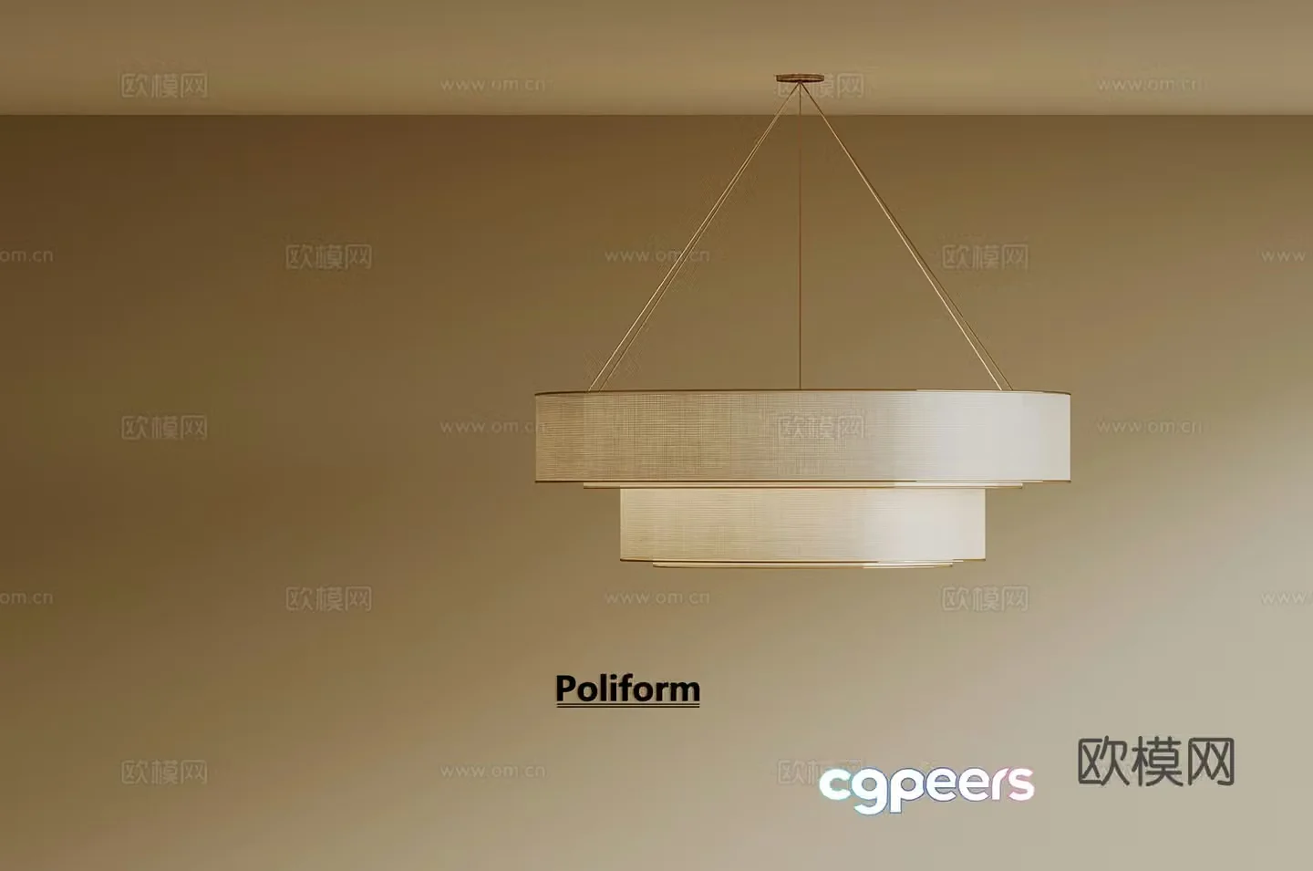 New Chinese chandelier 3D model