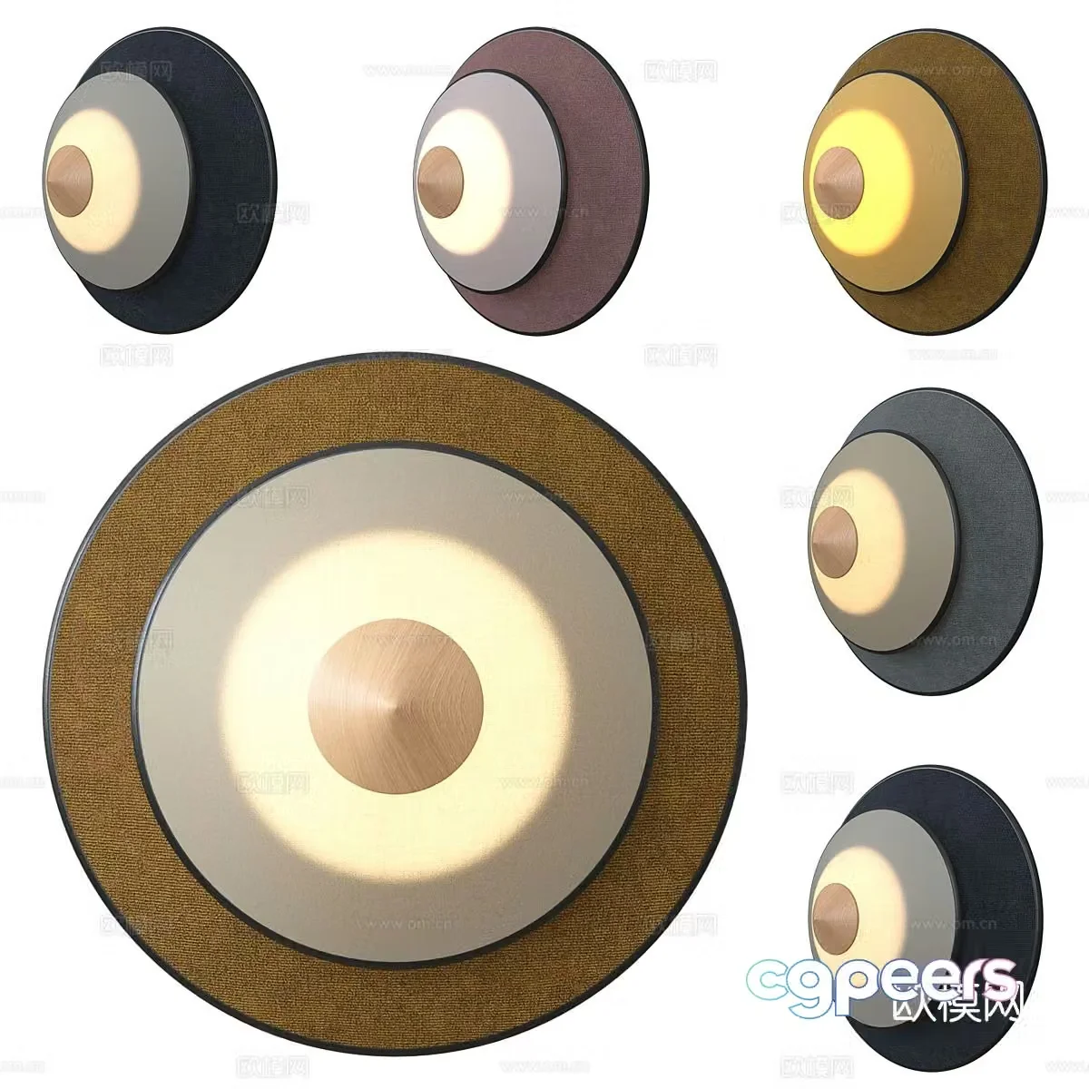 Simple wall lamp round wall lamp 3d model