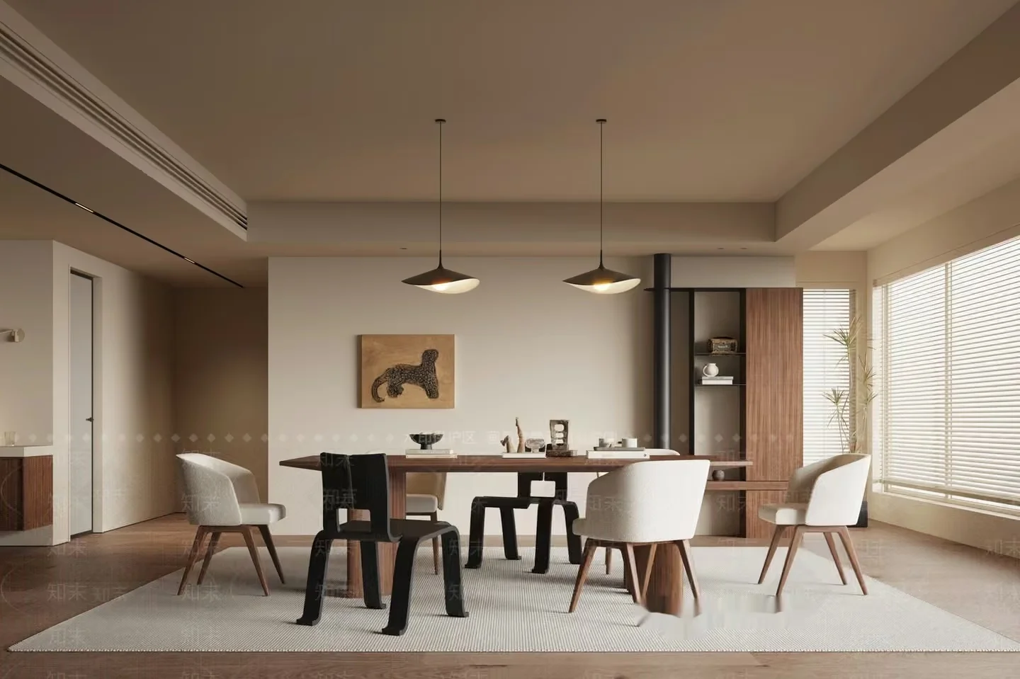 Modern Dining Room 3D Model – 16945 – VRAY Render