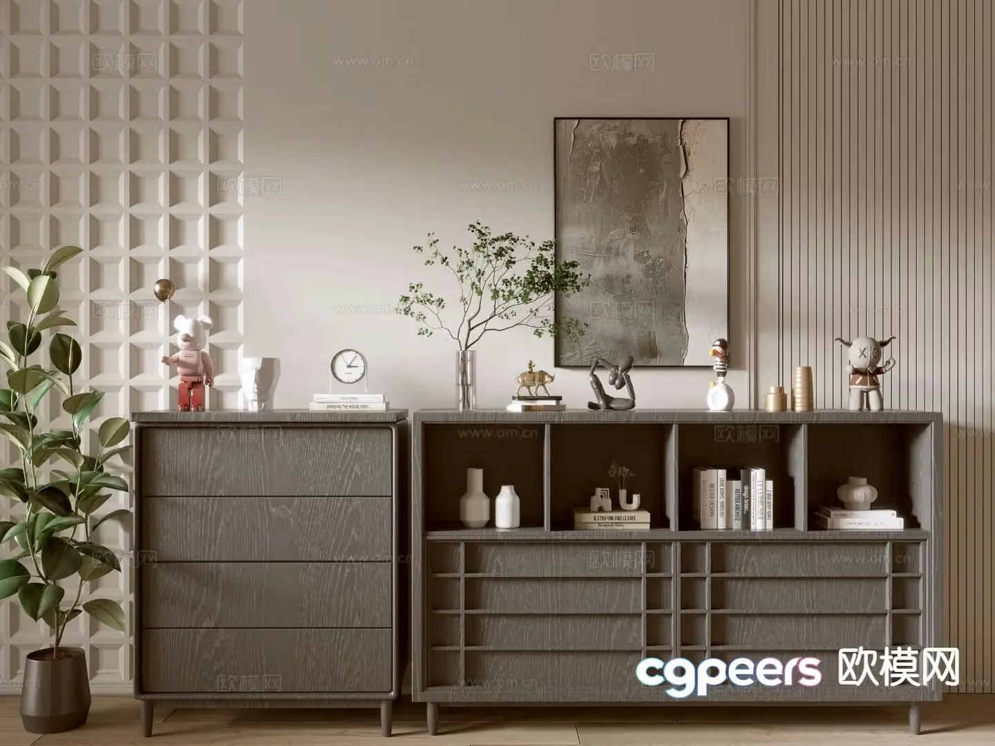 Modern sideboard 3d model