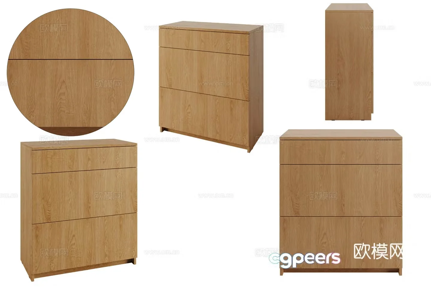 Nordic chest of drawers 3d model