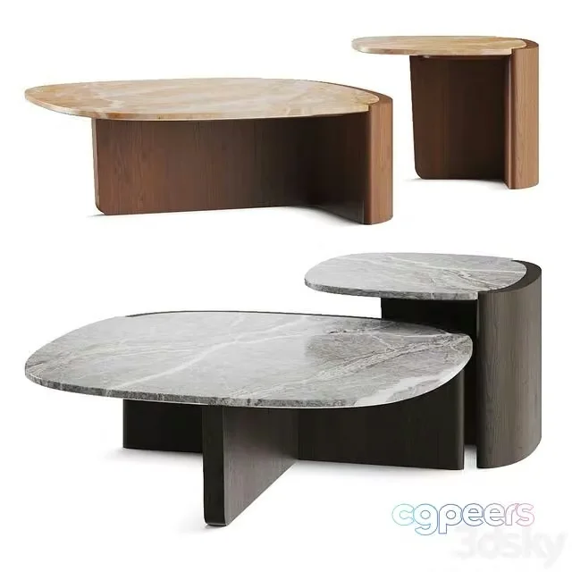 3ds Max Free – Tacchini Trampolino Coffee Tables