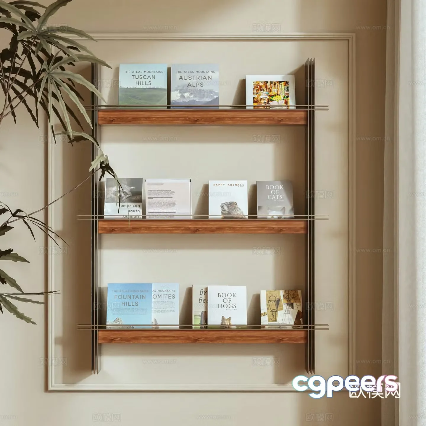 Middle-aged style shelf 3D model