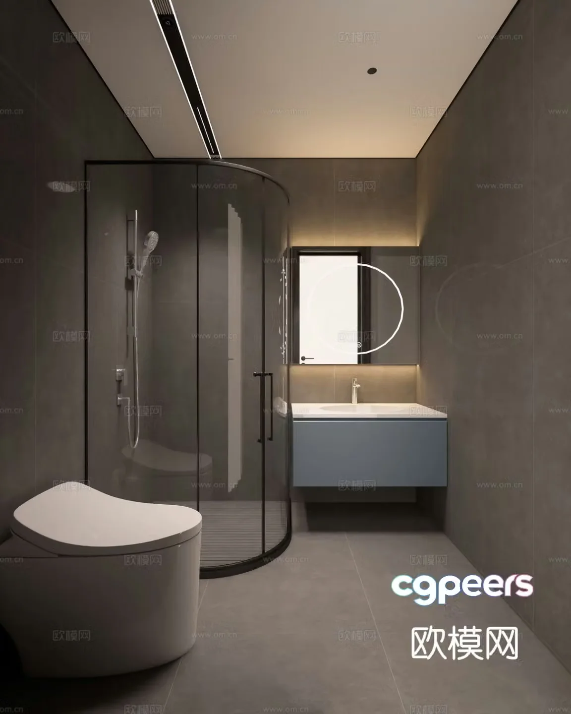 Modern bathroom bathroom toilet 3d model