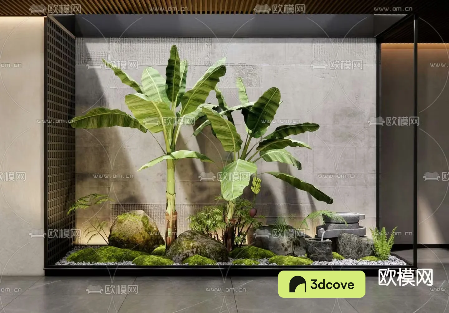 Indoor plant landscape courtyard sketch
