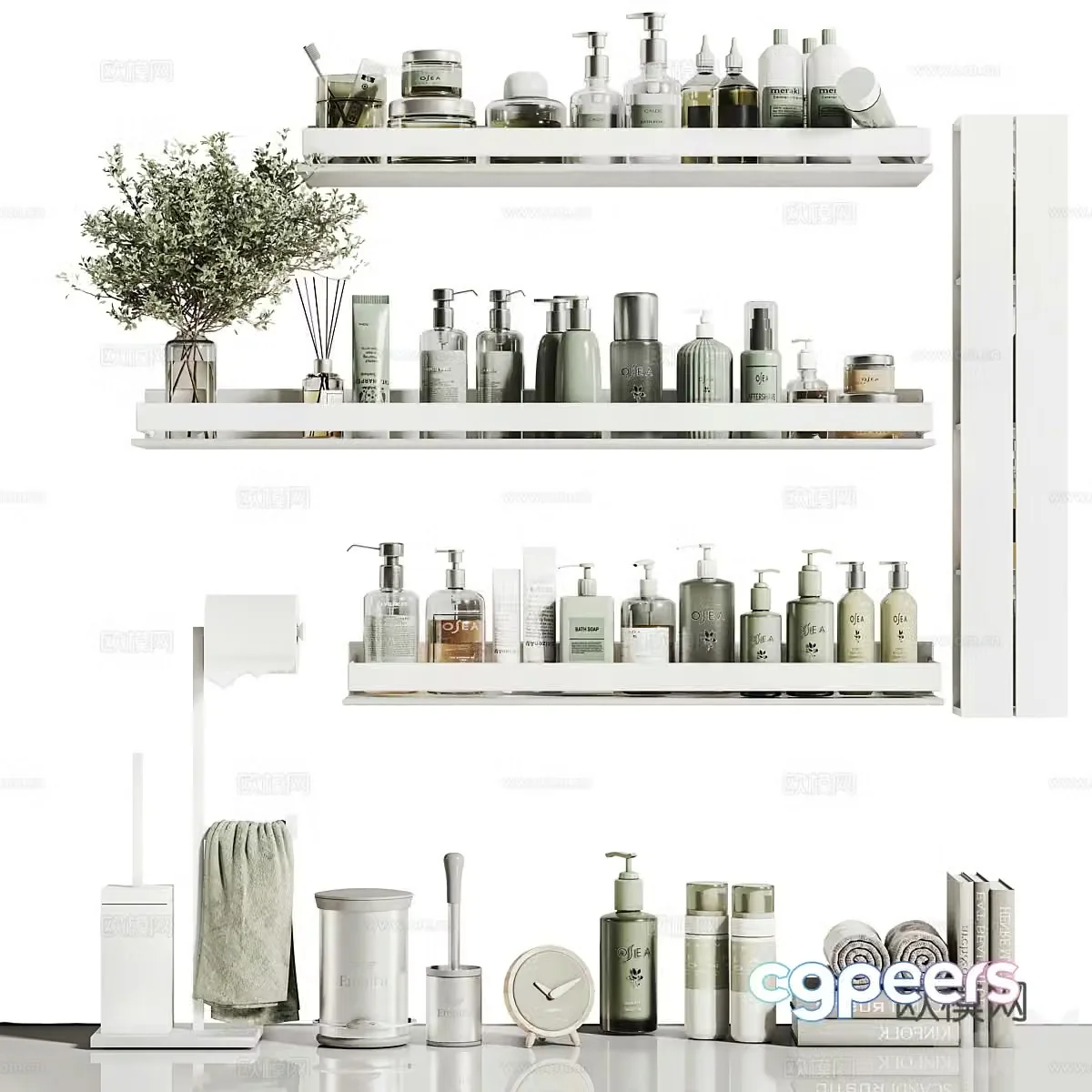 3D model of toiletries set