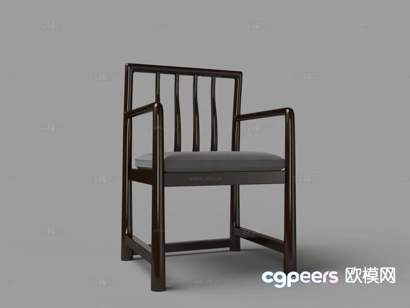 Chinese style chair dining chair 3d model