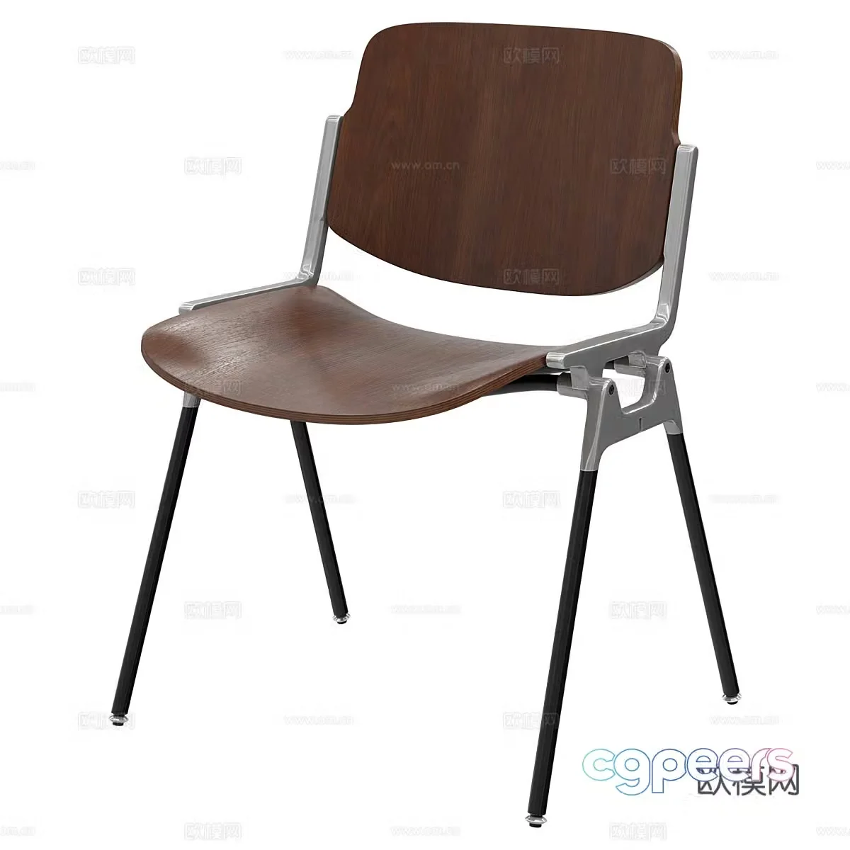 Nordic simple single chair chair simple chair 3d model