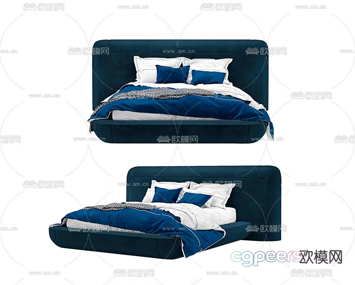 Alias â€‹â€‹modern double bed 3d model