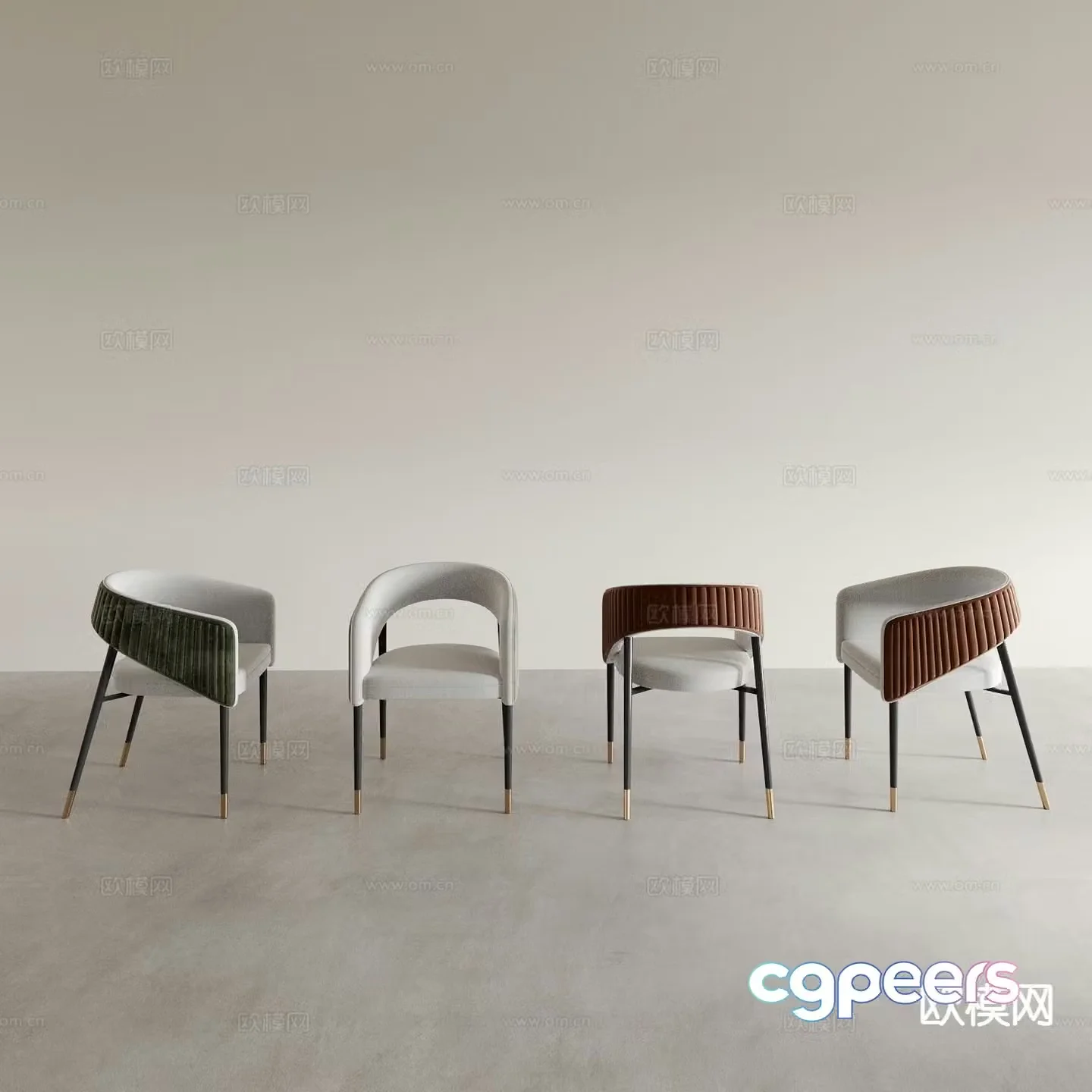 Modern chair dining chair 3d model