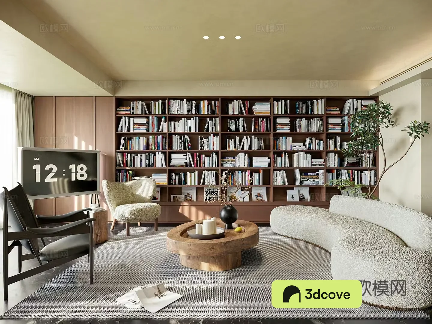Middle-aged living room 3d model