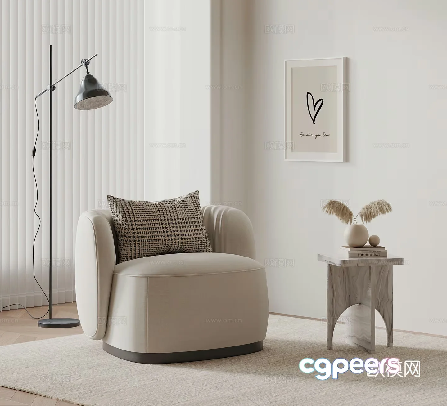 Modern Living Room 3D Model – 9790 – VRAY Render