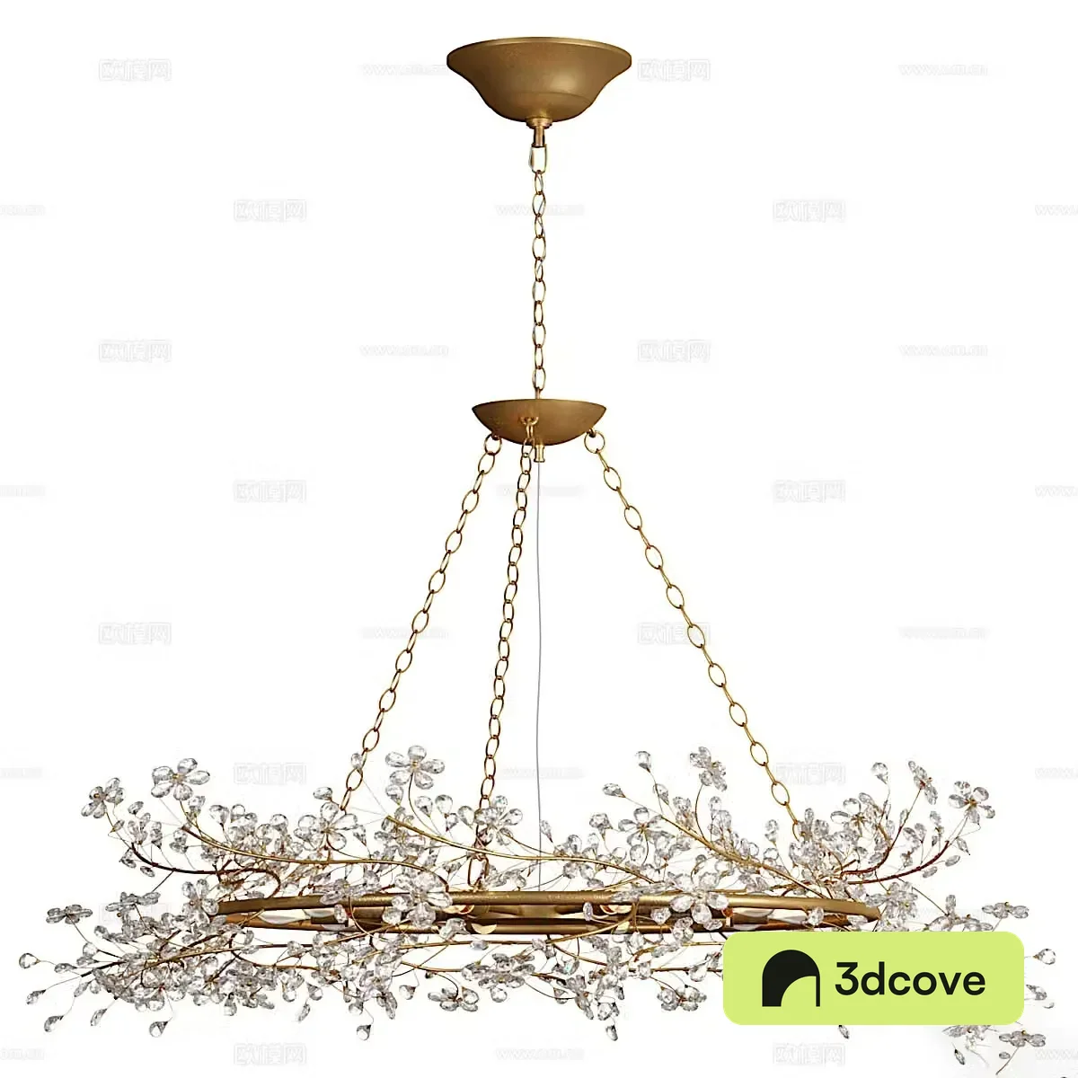 New Chinese light luxury Fiore Crown decorative chandelier