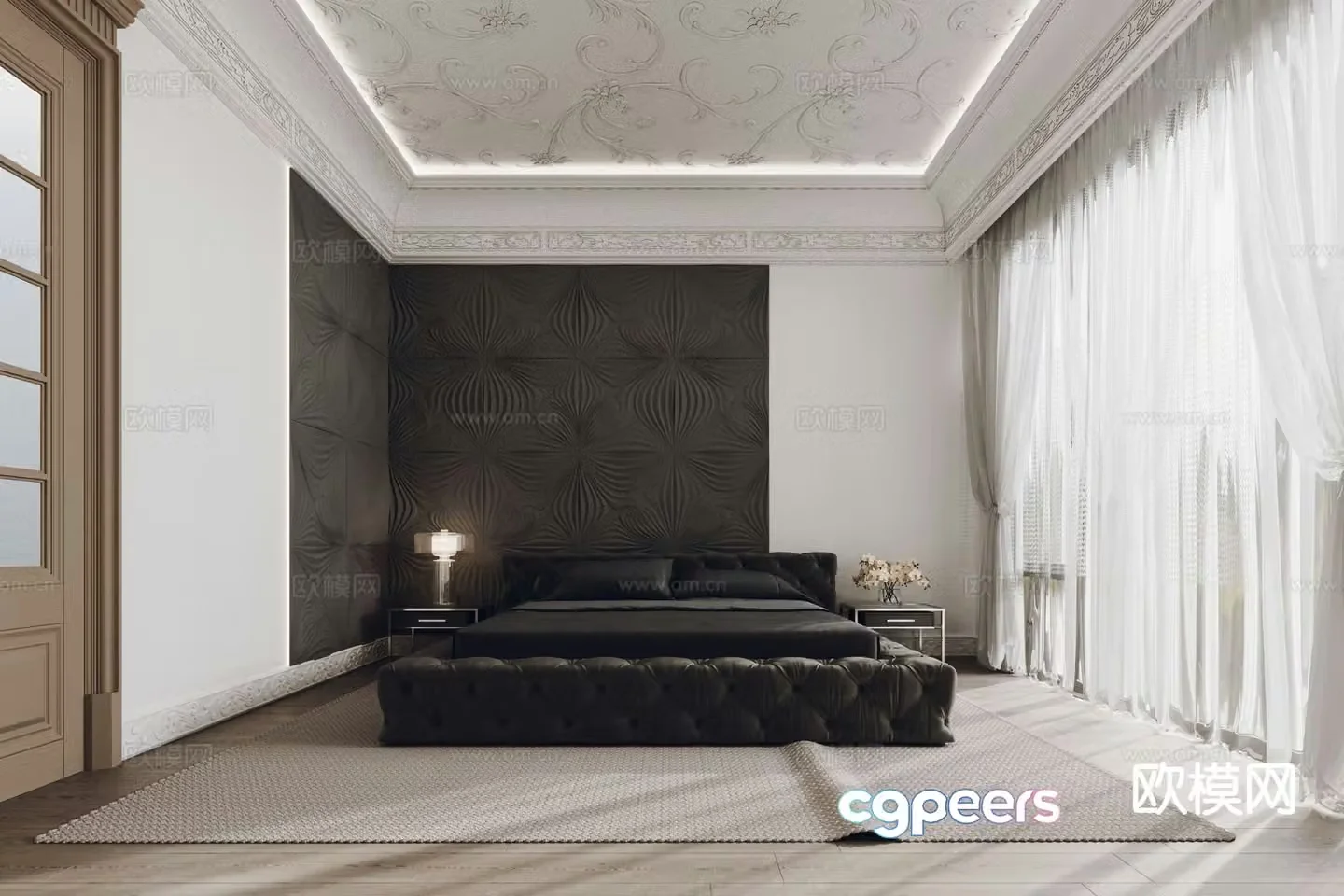 French bedroom master bedroom 3d model