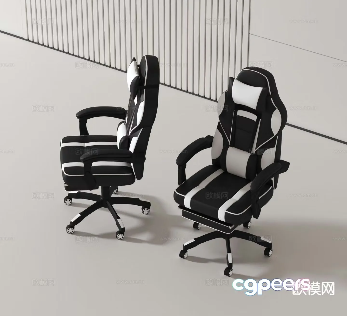 Modern gaming chair swivel chair computer chair 3d model