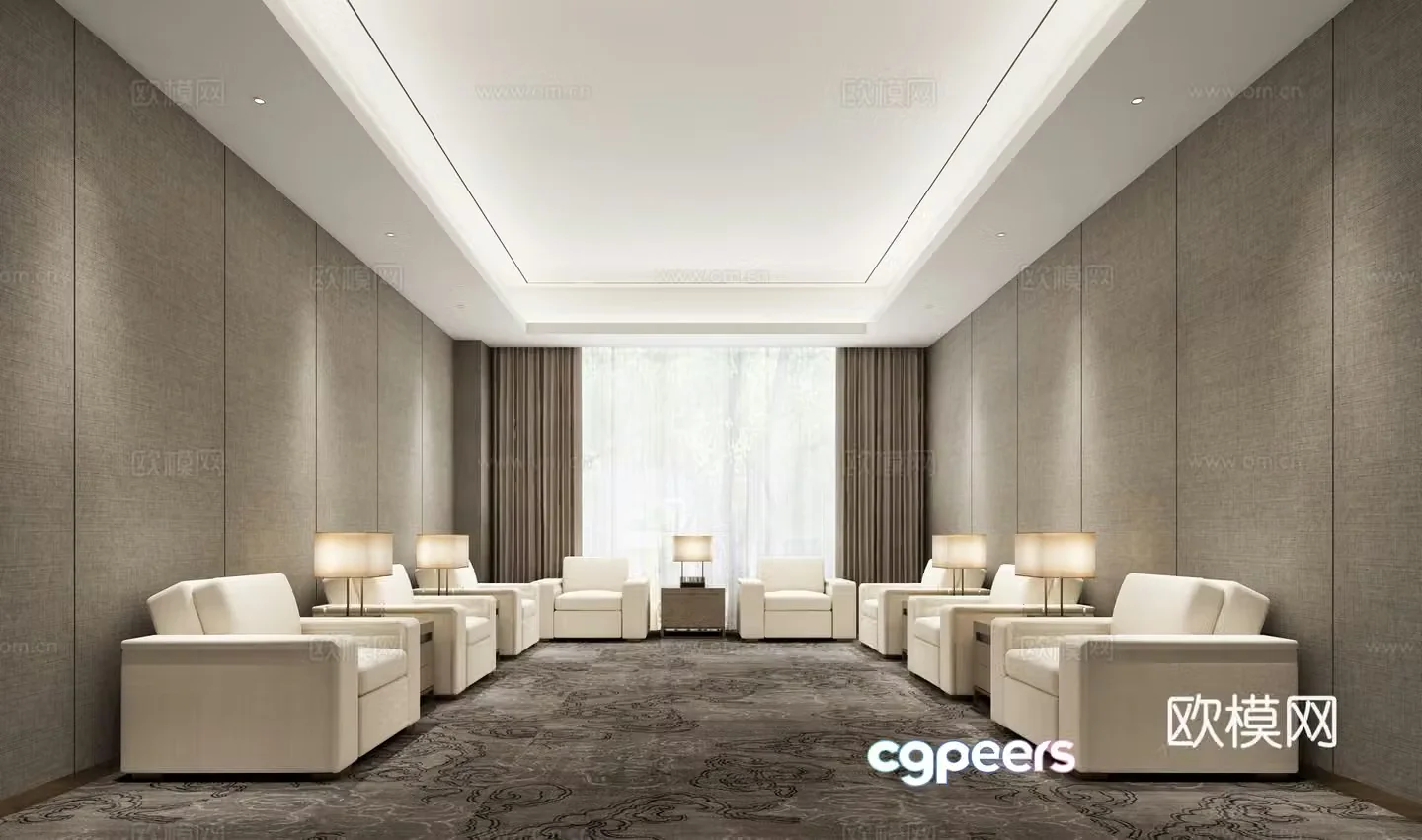 New Chinese style reception room 3D model