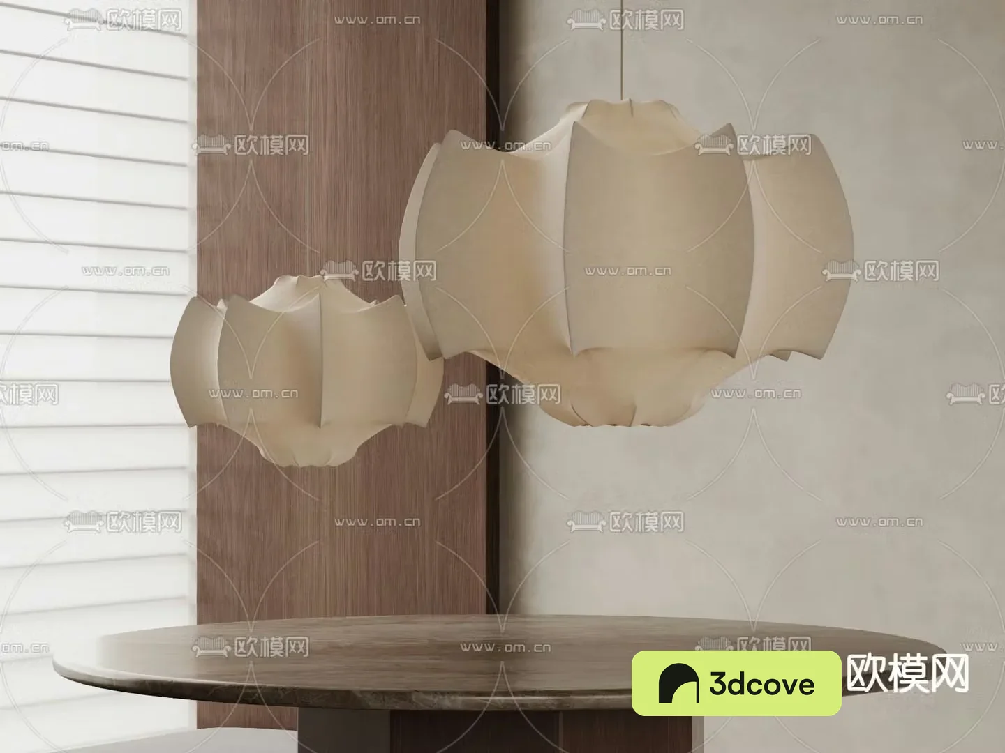 Wasabi Chandelier Fabric Chandelier 3D Model