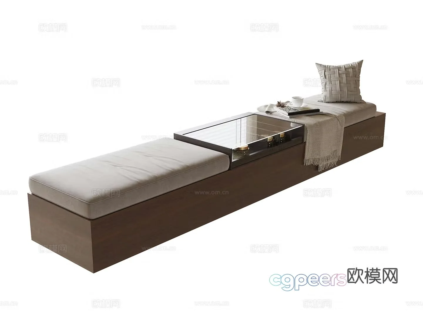Modern bay window cabinet Bathroom cushion Bathroom 3D model