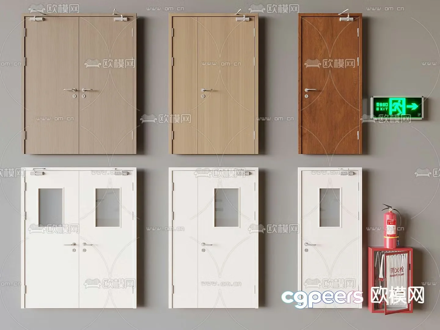 Fire door Fire door Safety door 3D model