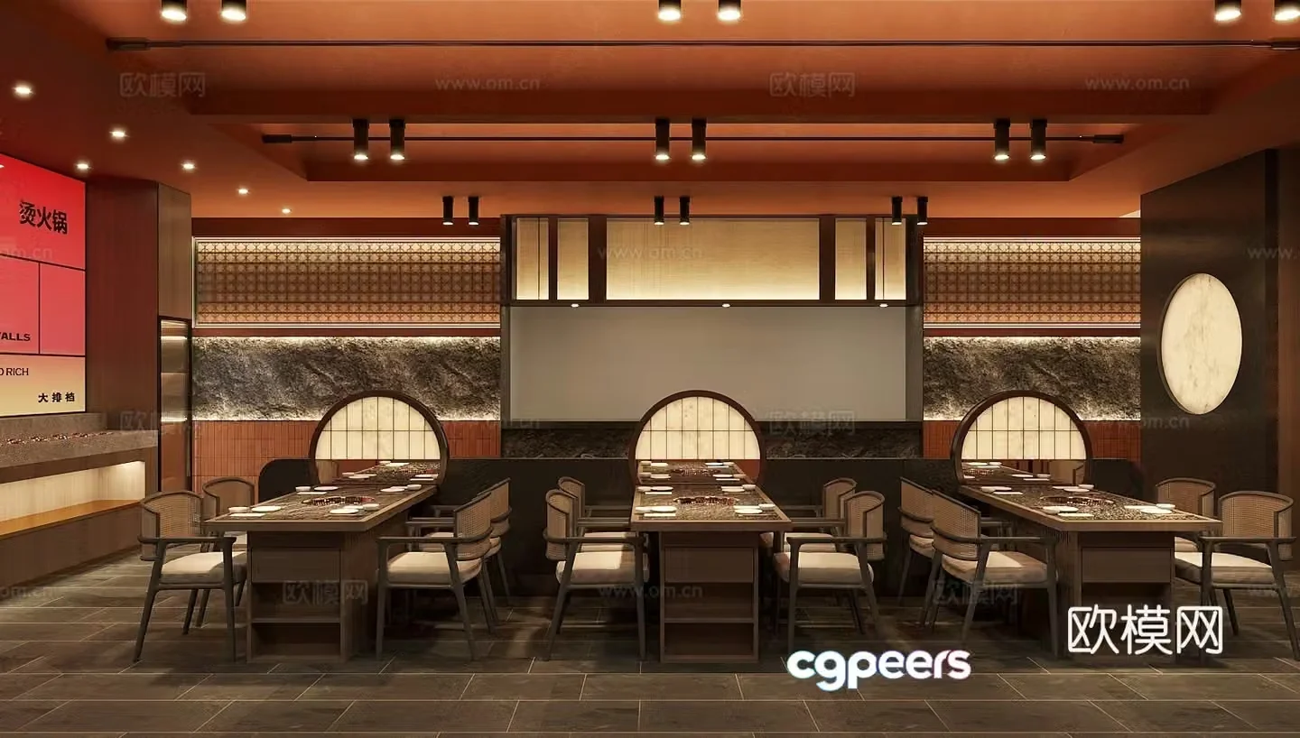 New Chinese hot pot restaurant 3D model