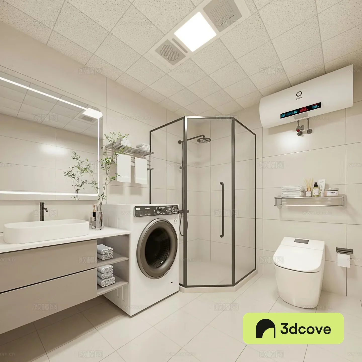 Modern minimalist bathroom