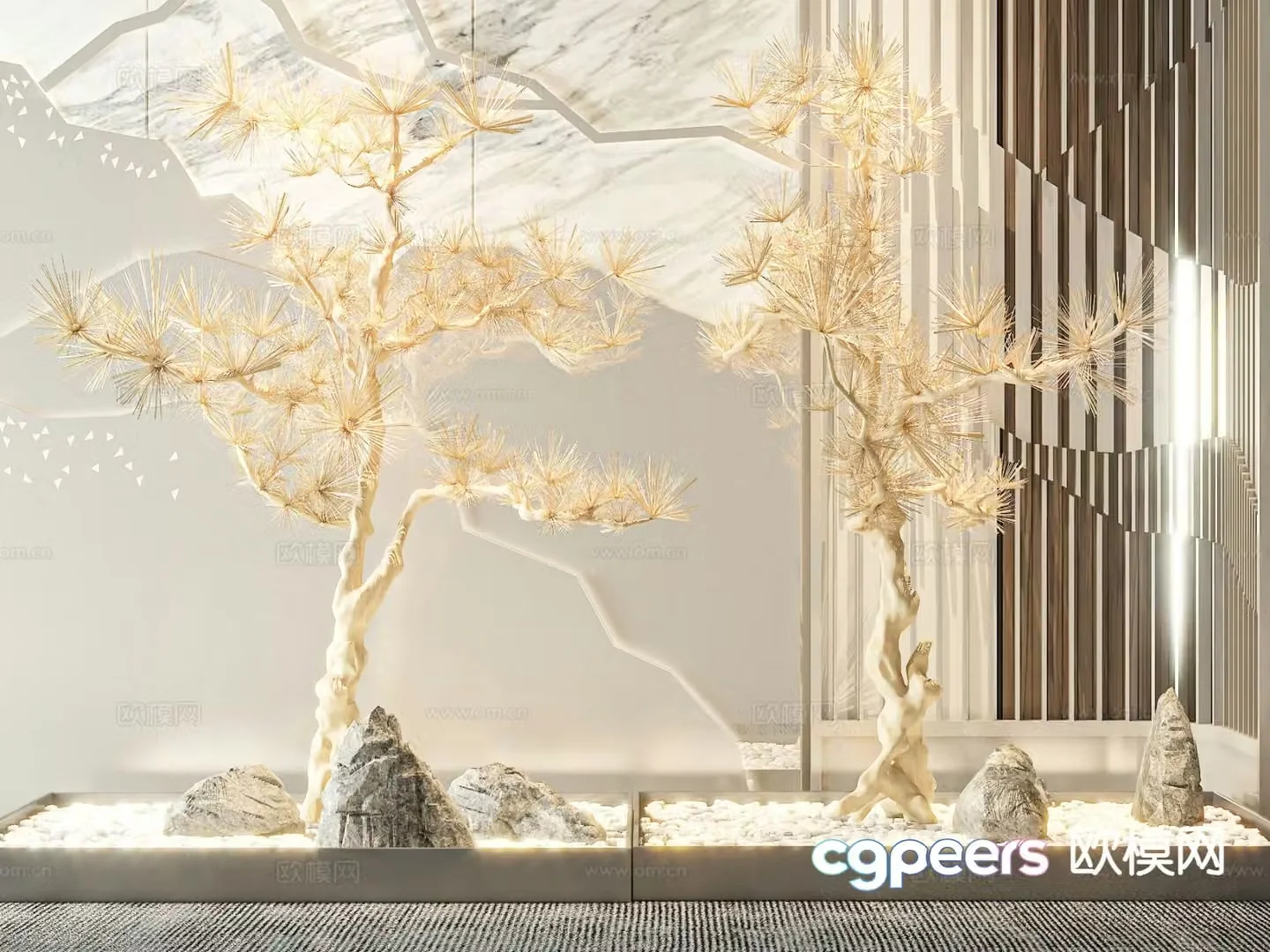 Modern plant sketch 3d model