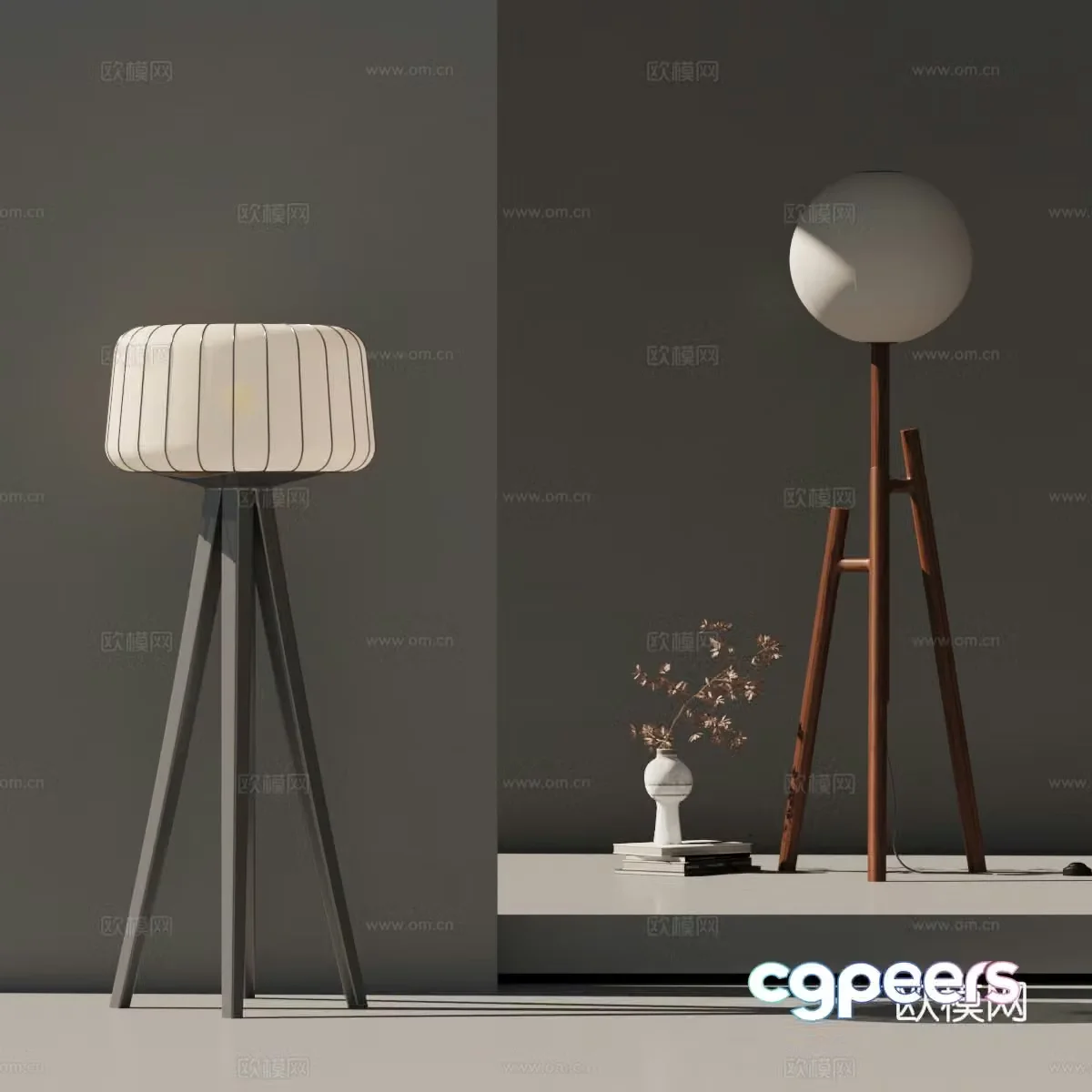 New Chinese floor lamp 3D model