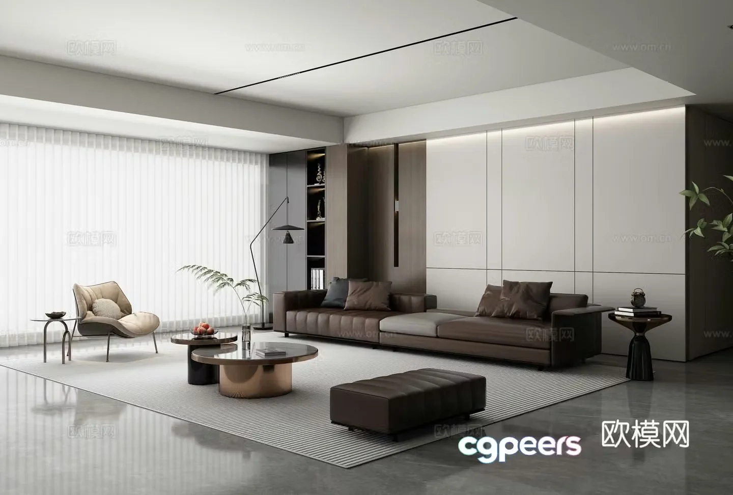 Italian living room 3d model