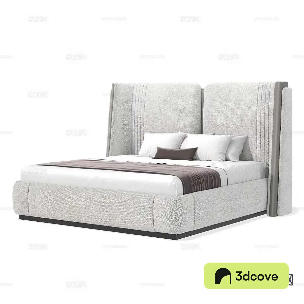Italian minimalist double bed