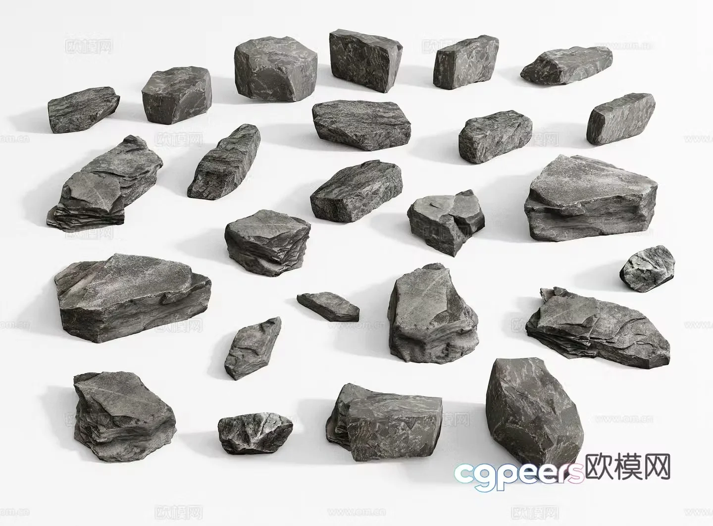 Modern stone 3d model