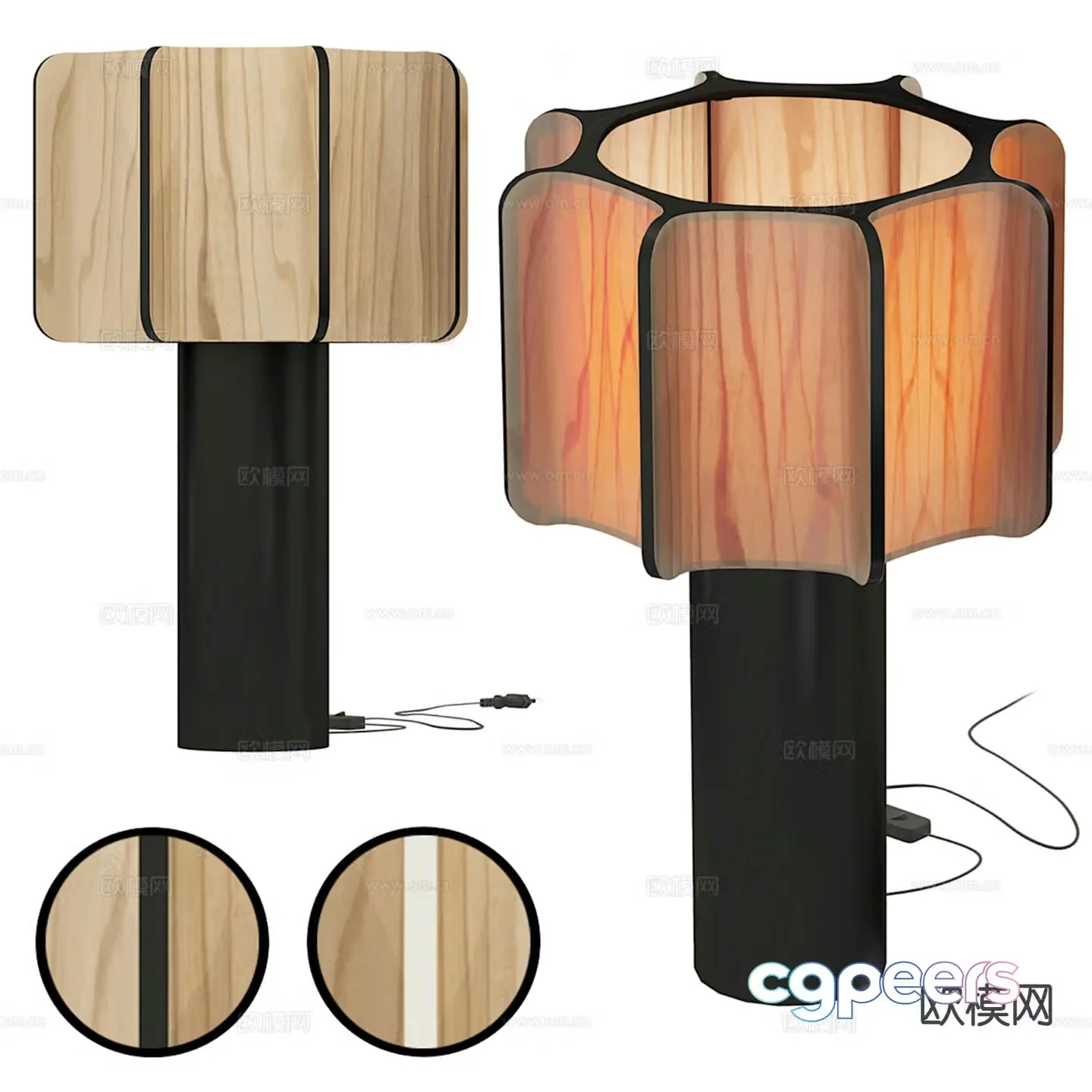 Medieval style desk lamp 3d model