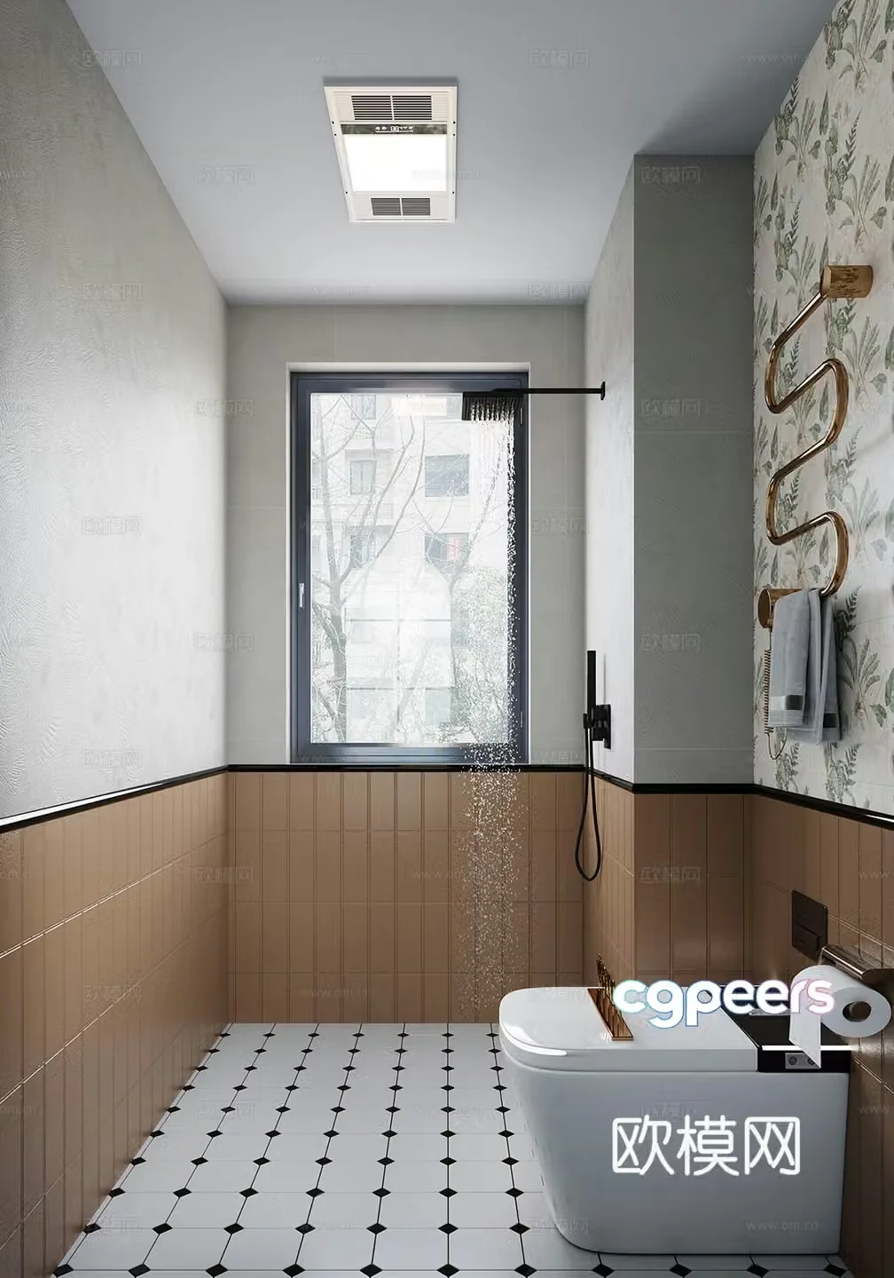 French bathroom 3d model