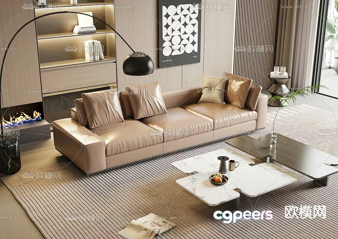 Modern combination sofa 3d model