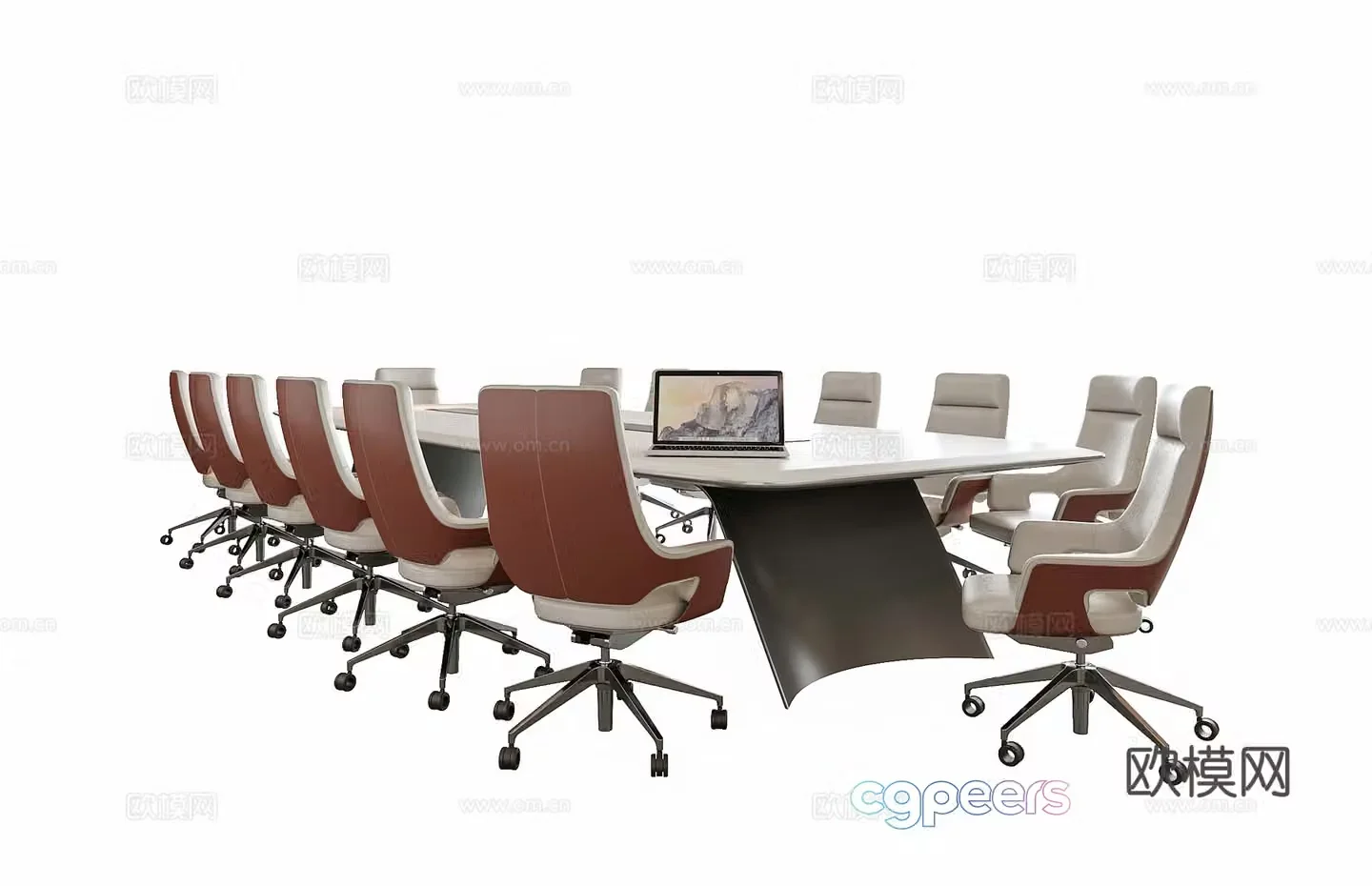 Modern conference table and chair Office chair Conference table 3d model