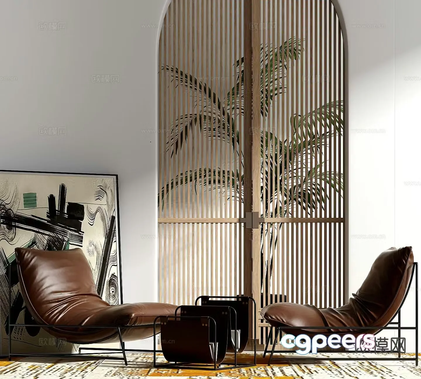 Light luxury leisure sofa 3D model