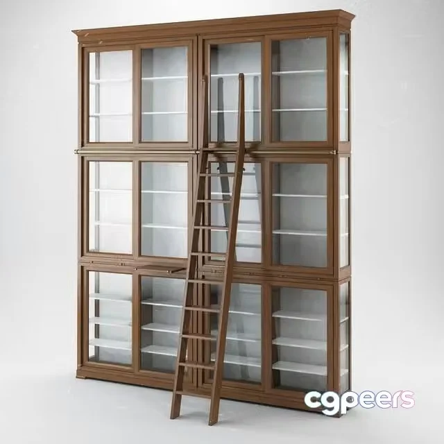 3ds Max Free – Shelving library MORELATO Biedermeier