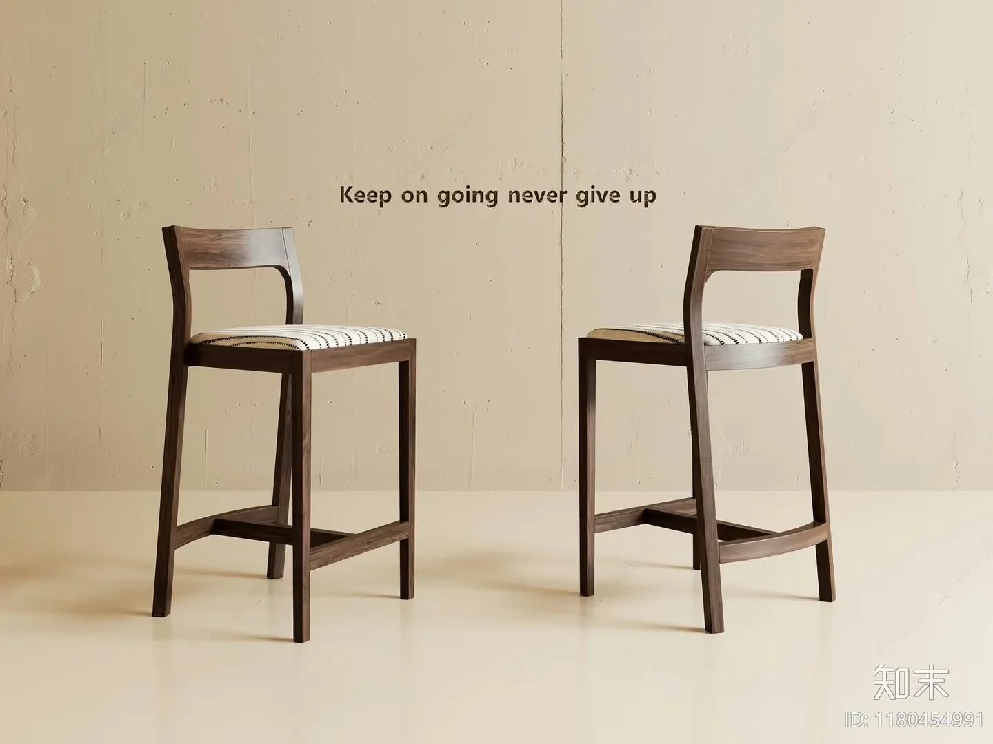Modern Wooden Bar Stools 3D Model – 11323 – CORONA Render