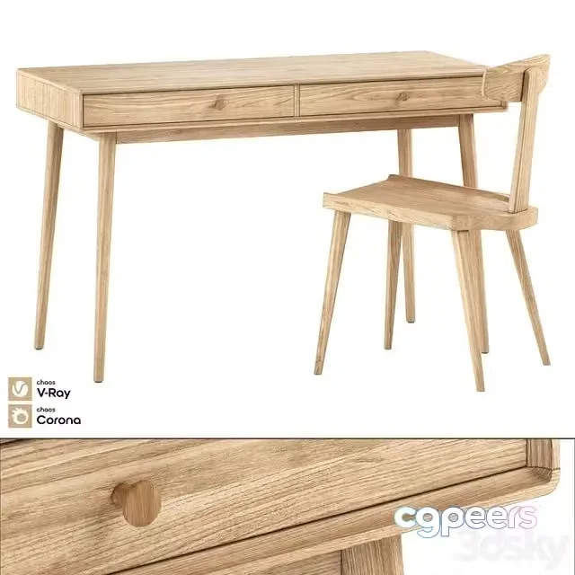 3ds Max Free – Dressing table La Redoute Interieurs Miji 2