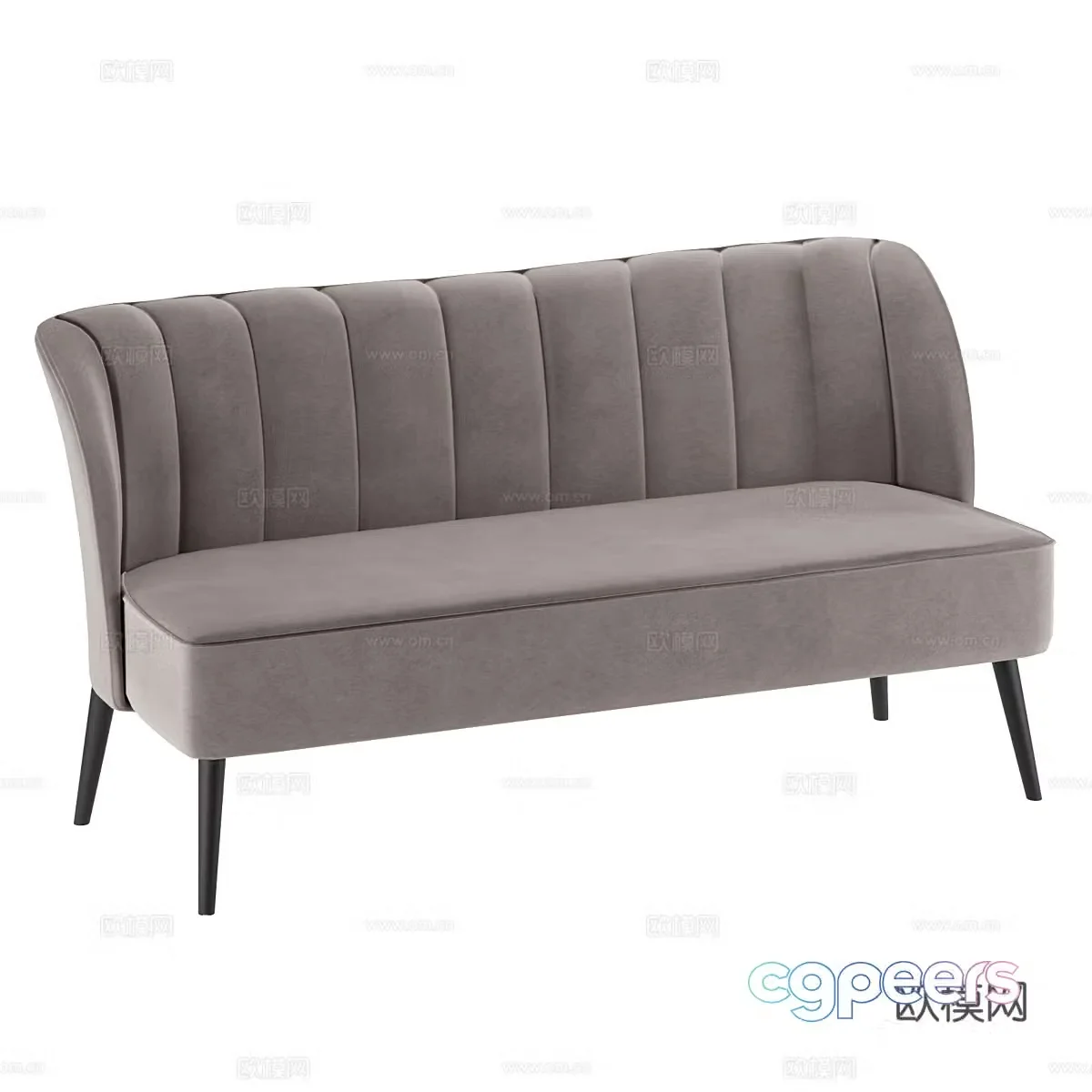 Card seat sofa backrest sofa 3d model