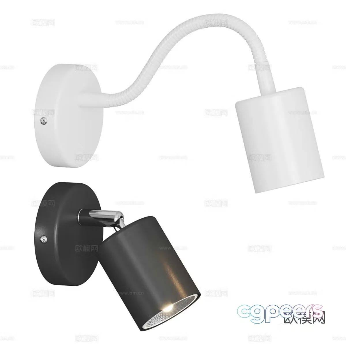 Modern minimalist wall lamp reading lamp 3d model