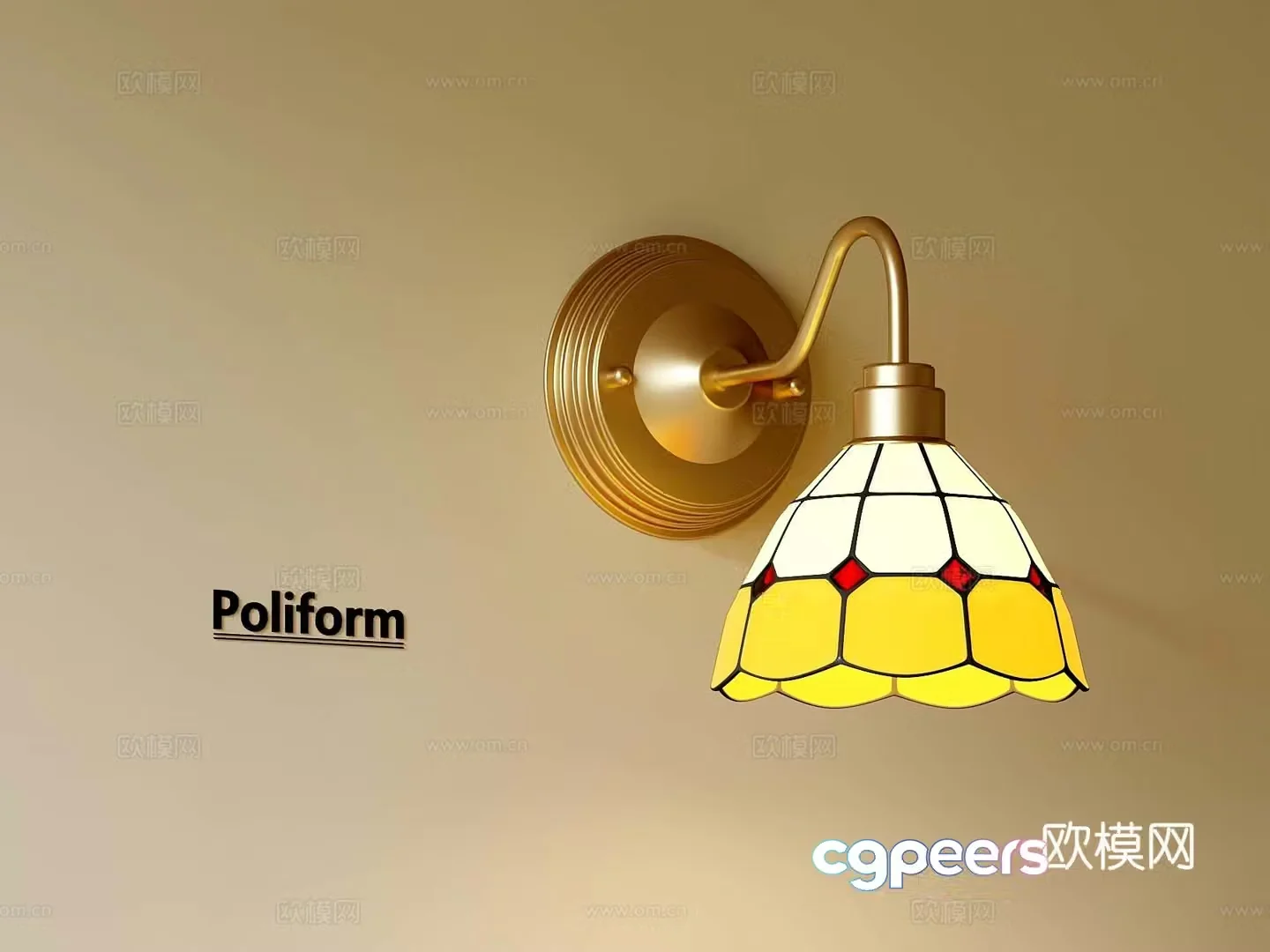 15 French wall lamp decorative lamp 3d model