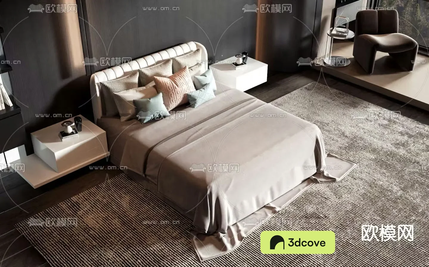 Modern double bed