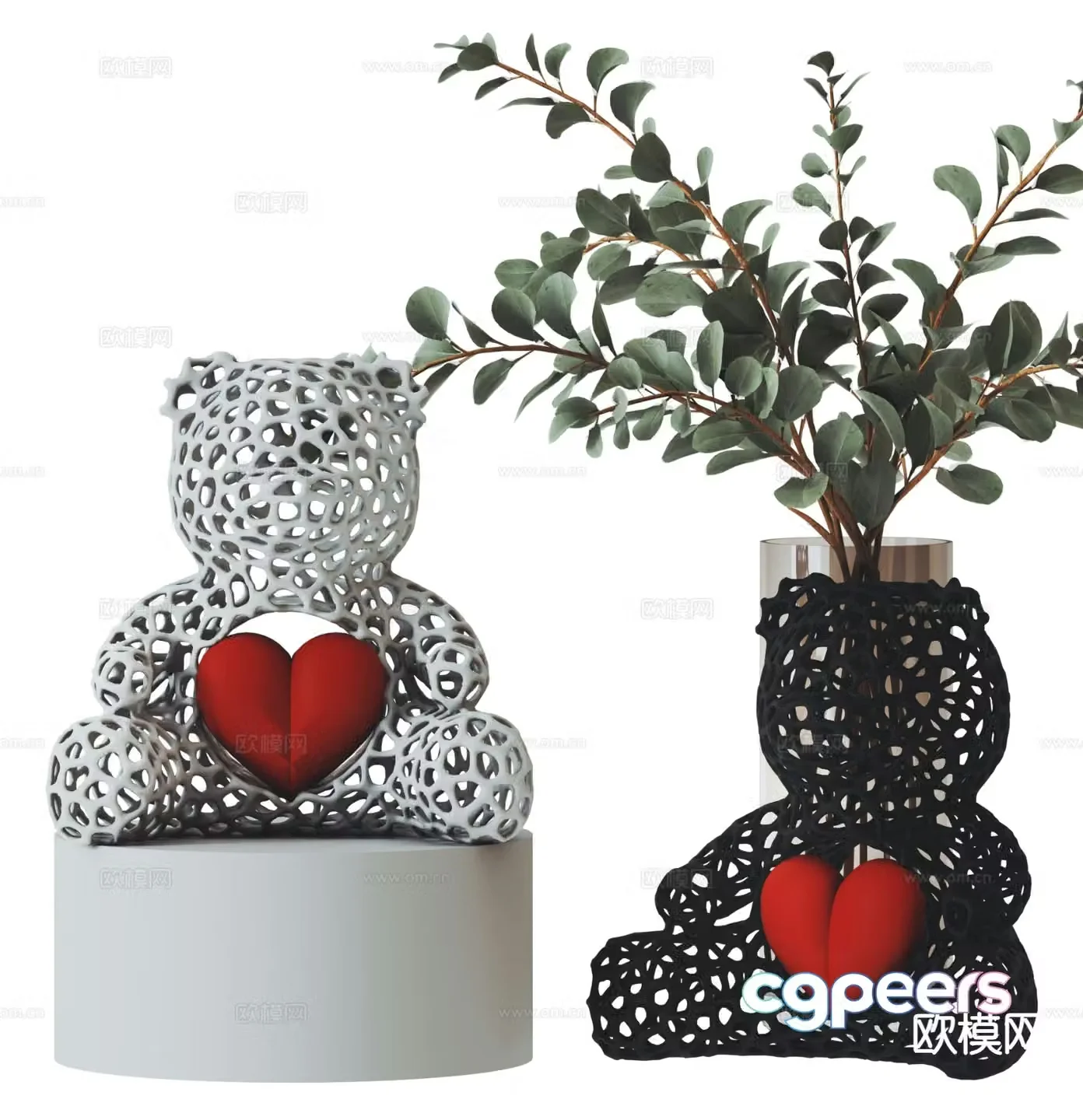 Care Bear Valentine’s Day Ornament 3D Model