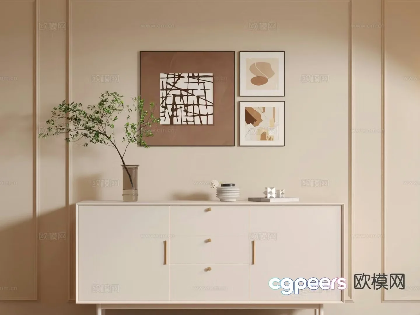 Modern sideboard 3d model